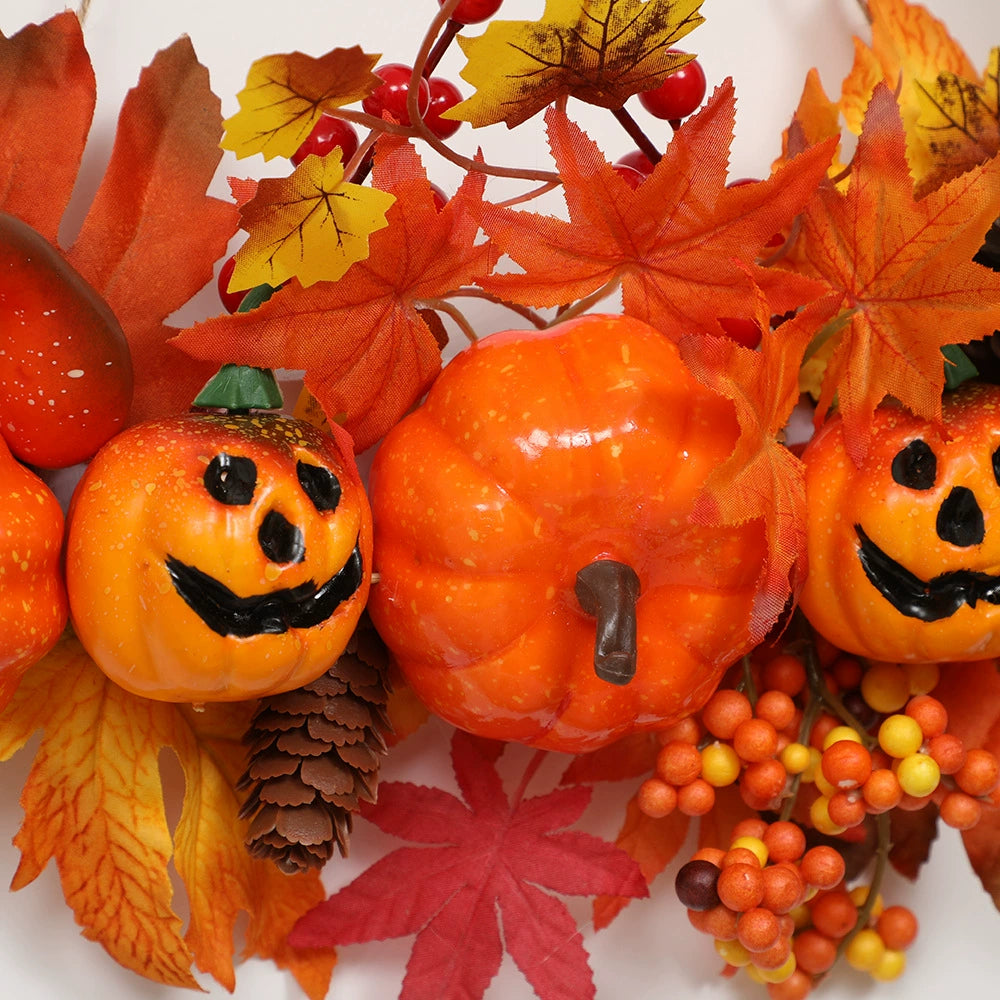 Halloween Pumpkin & Maple Leaf Hanging Decoration