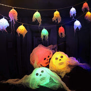 Halloween LED Skull String Lights 9.8 Feet 20 LED Bulbs DIY Decoration Bulk Pack