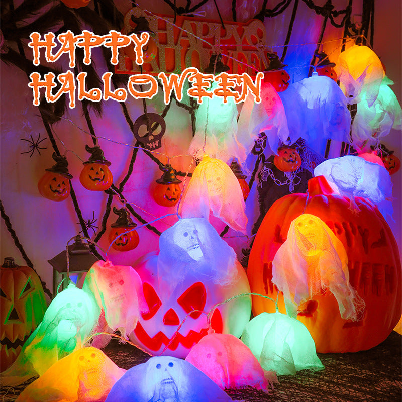 Halloween LED Skull String Lights 9.8 Feet 20 LED Bulbs DIY Decoration Bulk Pack