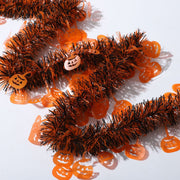 50 Pcs Halloween Metallic Tinsel Garland 300 Ft Shiny Twist Ghost Spider Pumpkin Decorations