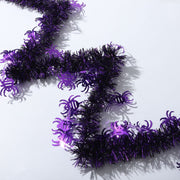 50 Pcs Halloween Metallic Tinsel Garland 300 Ft Shiny Twist Ghost Spider Pumpkin Decorations