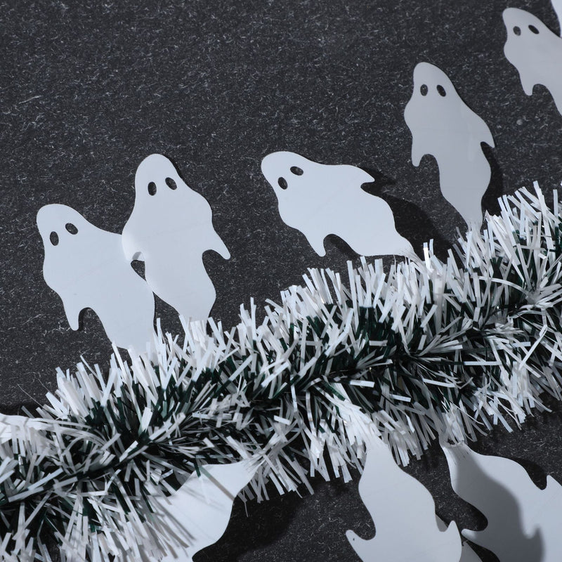 50 Pcs Halloween Metallic Tinsel Garland 300 Ft Shiny Twist Ghost Spider Pumpkin Decorations
