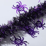 50 Pcs Halloween Metallic Tinsel Garland 300 Ft Shiny Twist Ghost Spider Pumpkin Decorations