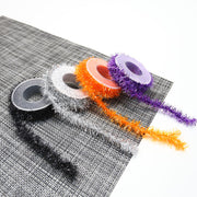 8.8 Ft Halloween Tinsel Garland Roll, Shiny Twist, Bulk Quantity, Decorative Hanging Garland