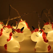 Halloween Unicorn LED String Lights 39 Inch 10 Pcs Decorative Artificial Lighted Garland