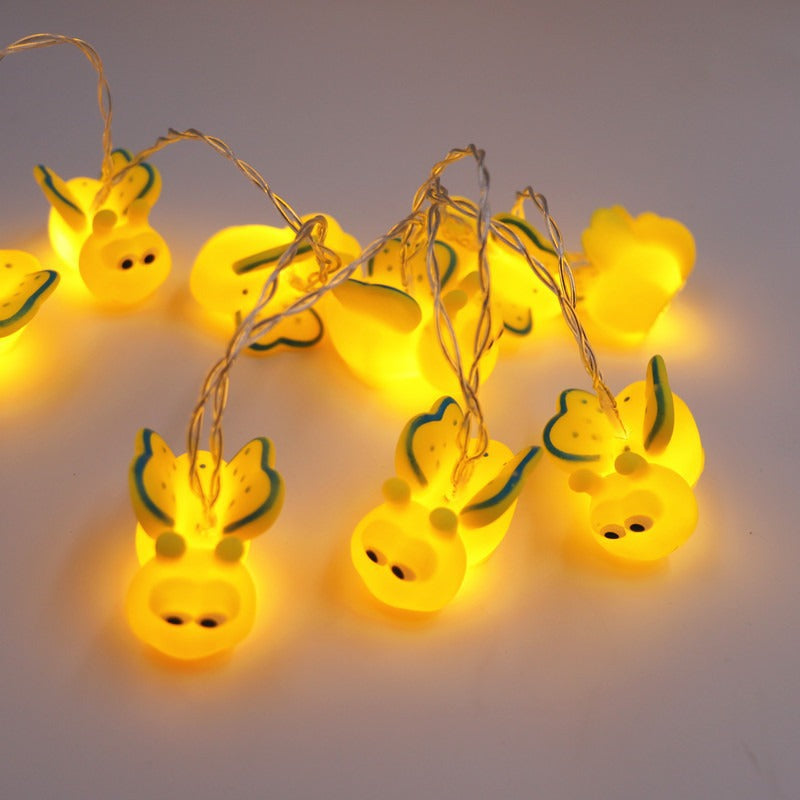 Halloween Unicorn LED String Lights 39 Inch 10 Pcs Decorative Artificial Lighted Garland