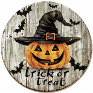 Halloween Wooden Wall Hanging - 8" Witch Moon Decor- Porch Sign for Spooky Season