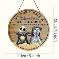 Halloween Wooden Wall Hanging - 8" Witch Moon Decor- Porch Sign for Spooky Season