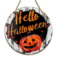 Halloween Wooden Wall Hanging - 8" Witch Moon Decor- Porch Sign for Spooky Season