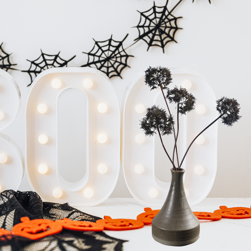 31 Inch Black Artificial Dandelion Stems 10 Pcs Halloween Flower Arrangement Bulk