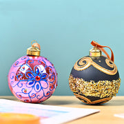10 Pcs Christmas Glass Ball Ornaments Hand Painted Xmas Tree Decorations Bulk Set