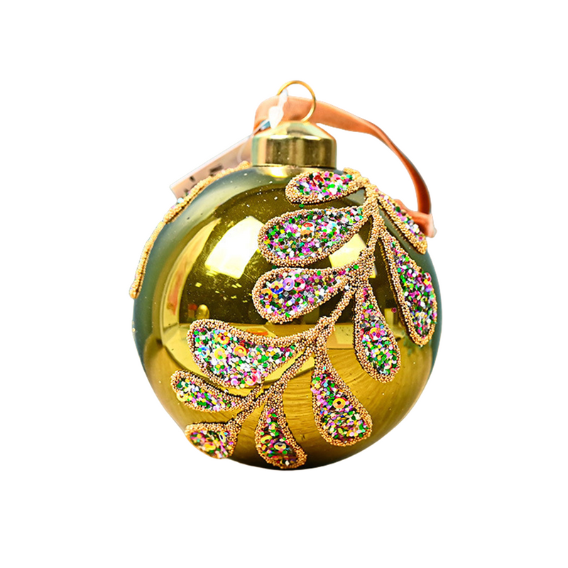 10 Pcs Christmas Glass Ball Ornaments Hand Painted Xmas Tree Decorations Bulk Set