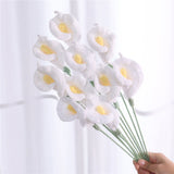 Handmade Crochet Calla Lily Flowers - Set of 10, 16.93 Inch Knitted Faux Flowers for Home Decor, Tabletop & Living Room