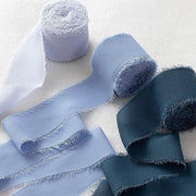 3 Pcs Handmade Fringe Chiffon Ribbon 5.4 Yd Mixed Colors Smooth Fabric for Wedding Party Decoration