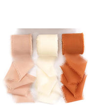 3 Pcs Handmade Fringe Chiffon Ribbon 5.4 Yd Mixed Colors Smooth Fabric for Wedding Party Decoration