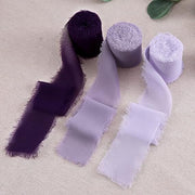 3 Pcs Handmade Fringe Chiffon Ribbon 5.4 Yd Mixed Colors Smooth Fabric for Wedding Party Decoration