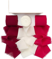 3 Pcs Handmade Fringe Chiffon Ribbon 5.4 Yd Mixed Colors Smooth Fabric for Wedding Party Decoration