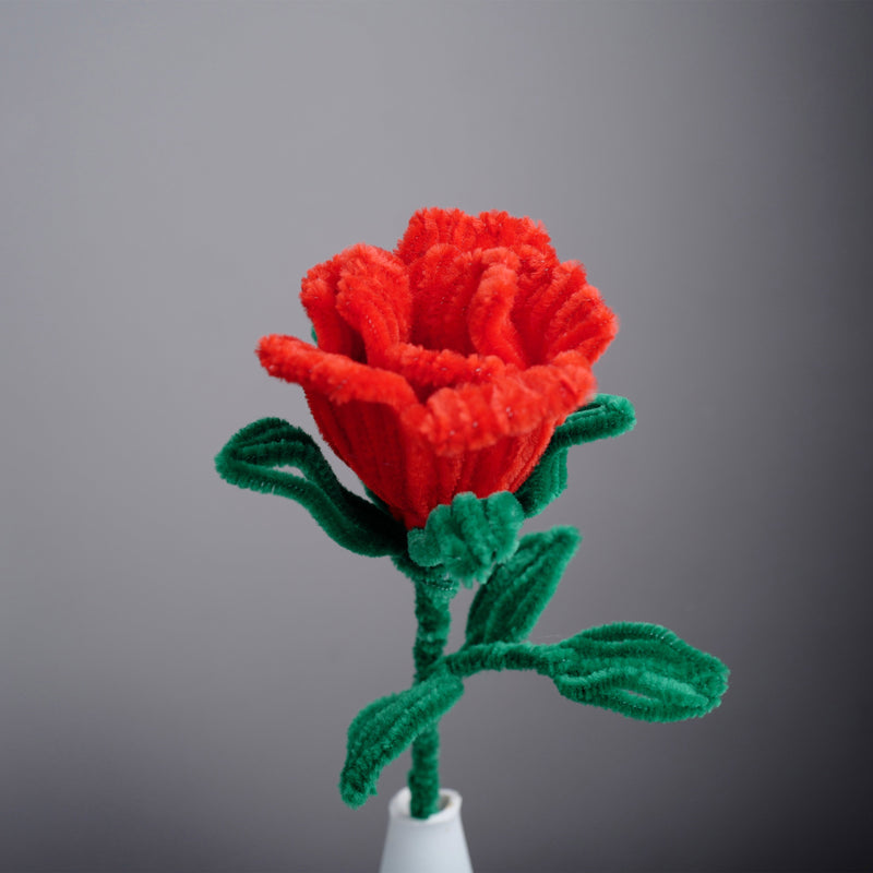 Handmade Artificial Rose Stems, Plush Bendable, Bulk Wholesale, Multiple Stems
