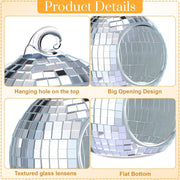 Hanging Disco Ball Vase for Crafts – Bulk Groovy Decorations, 1 Pc Artificial