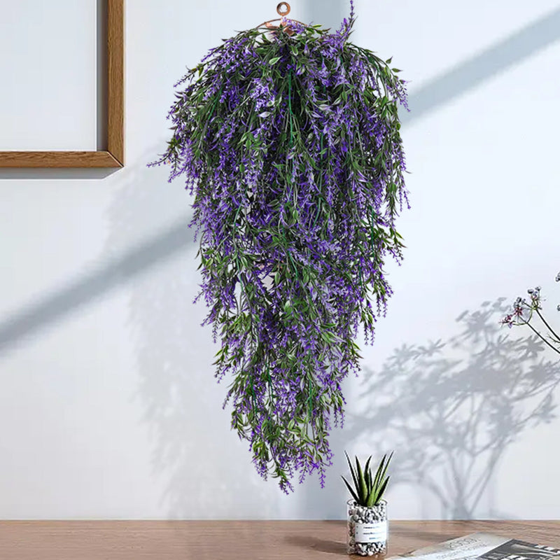 Lavender Hanging Flower Garland 6 Ft UV Resistant Artificial Plants for Outdoor Decor Bulk Pack