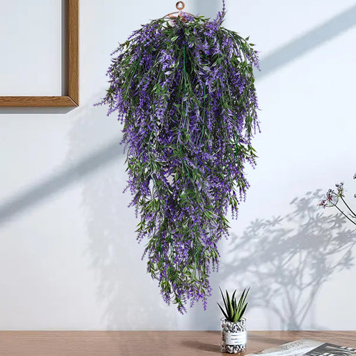 Lavender Hanging Flower Garland 6 Ft UV Resistant Artificial Plants for Outdoor Decor Bulk Pack