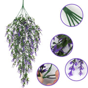 Lavender Hanging Flower Garland 6 Ft UV Resistant Artificial Plants for Outdoor Decor Bulk Pack