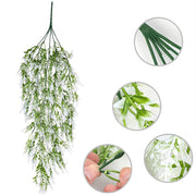 Lavender Hanging Flower Garland 6 Ft UV Resistant Artificial Plants for Outdoor Decor Bulk Pack