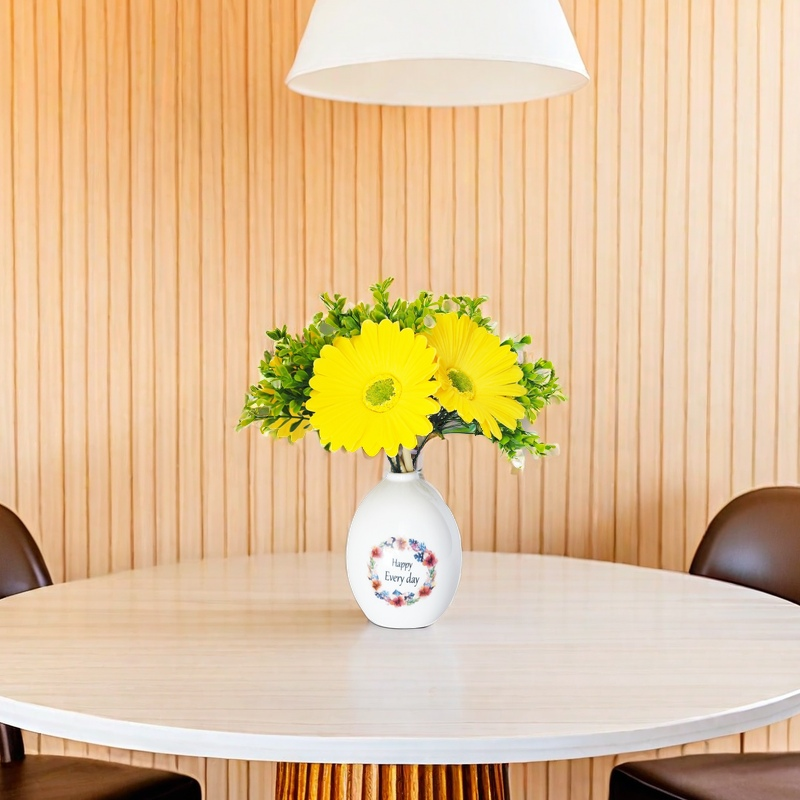 Happy Every Day Spring Flowers and Greenery Vase Arrangement Bulk Wholesale Artificial