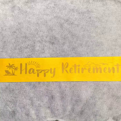 Happy Retirement Sash - Festive Party Decoration Satin Sash for Retirement Celebrations