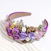 Artificial Floral Headband 10 Pcs DIY Holiday Costume Accessories Bulk Pack