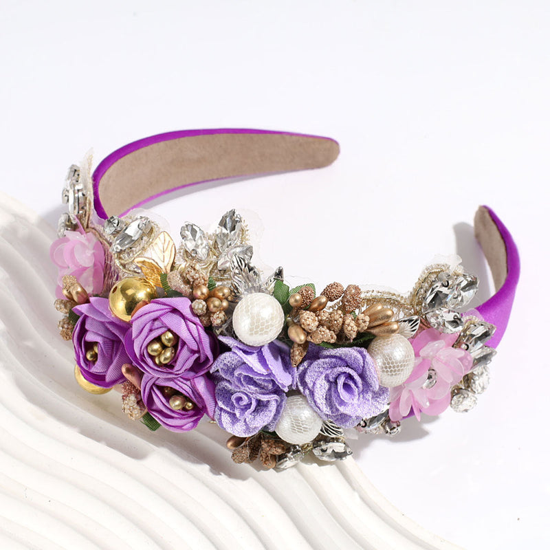 Artificial Floral Headband 10 Pcs DIY Holiday Costume Accessories Bulk Pack
