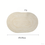 Heat-Resistant Waterproof Oval Placemats - 15.7"x11.8" Simple Style for Dining Table, Cups, Plates & Pans