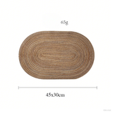 Heat-Resistant Waterproof Oval Placemats - 15.7"x11.8" Simple Style for Dining Table, Cups, Plates & Pans