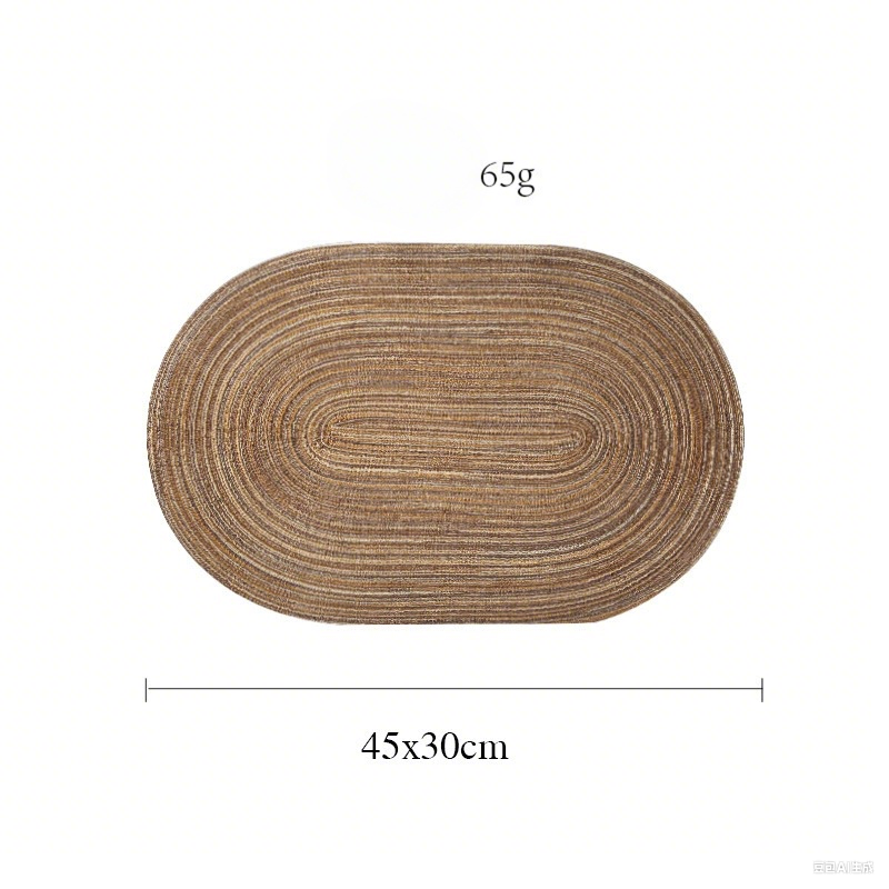 Heat-Resistant Waterproof Oval Placemats - 15.7"x11.8" Simple Style for Dining Table, Cups, Plates & Pans