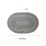 Heat-Resistant Waterproof Oval Placemats - 15.7"x11.8" Simple Style for Dining Table, Cups, Plates & Pans