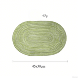 Heat-Resistant Waterproof Oval Placemats - 15.7"x11.8" Simple Style for Dining Table, Cups, Plates & Pans