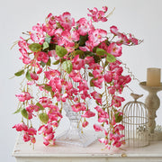 2 Pcs Artificial Hibiscus Weeping Hanging Flowers UV Resistant for Outdoors
