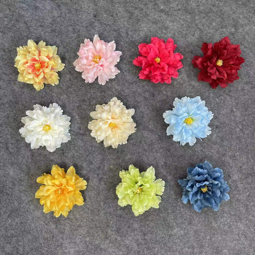 50 Pcs Artificial Hibiscus Flower Heads for Crafts Bulk Faux Silk Floral Supplies