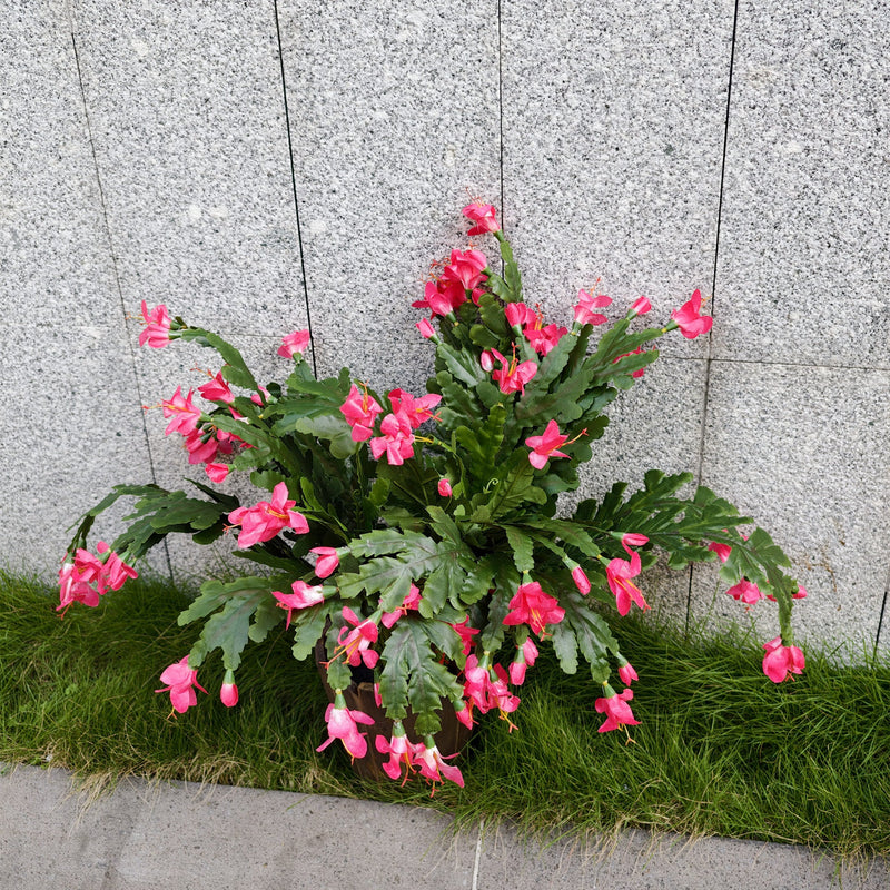 21 Inch Artificial Thanksgiving Cactus Plants 10 Pcs UV Resistant Outdoor Durable