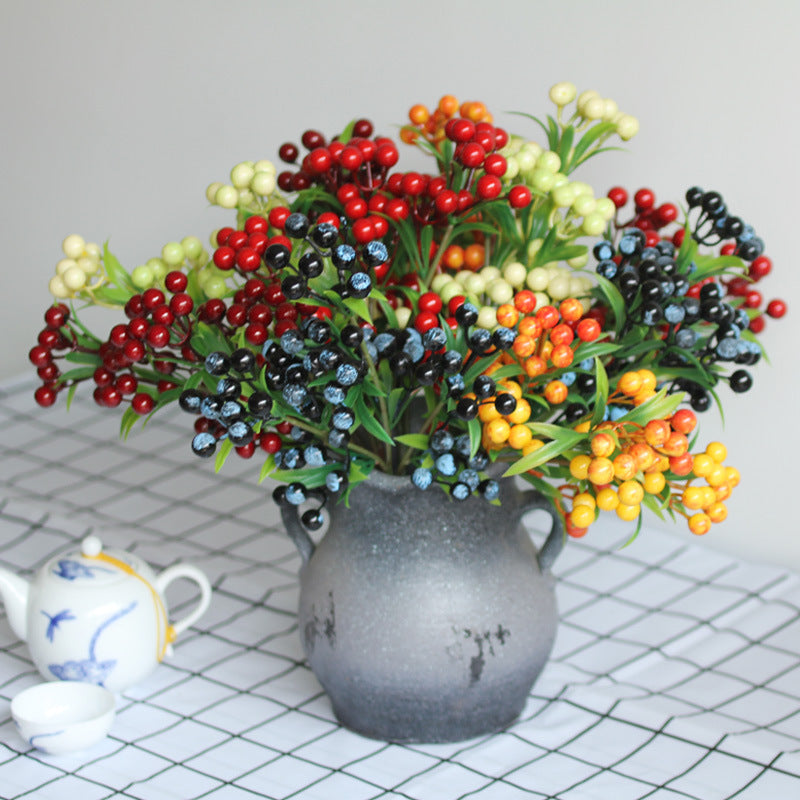 14 Inch Holly Berry Stems Picks 12 Pcs Artificial Christmas Berries Faux Holiday Decor