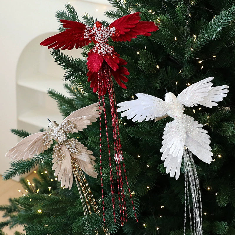 Hummingbird Christmas Tree Ornament, Artificial Bird Hanging Decoration for Christmas Scene Setup
