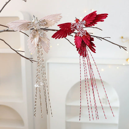 Hummingbird Christmas Tree Ornament, Artificial Bird Hanging Decoration for Christmas Scene Setup