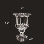 7.6 Inch Hurricane Glass Vase Bulk Quantity Clear Decorative Vase