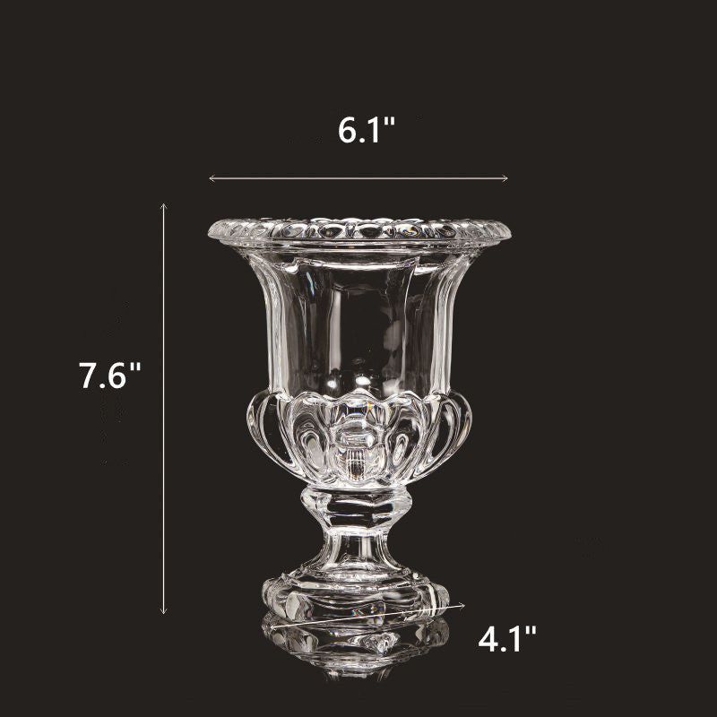 7.6 Inch Hurricane Glass Vase Bulk Quantity Clear Decorative Vase