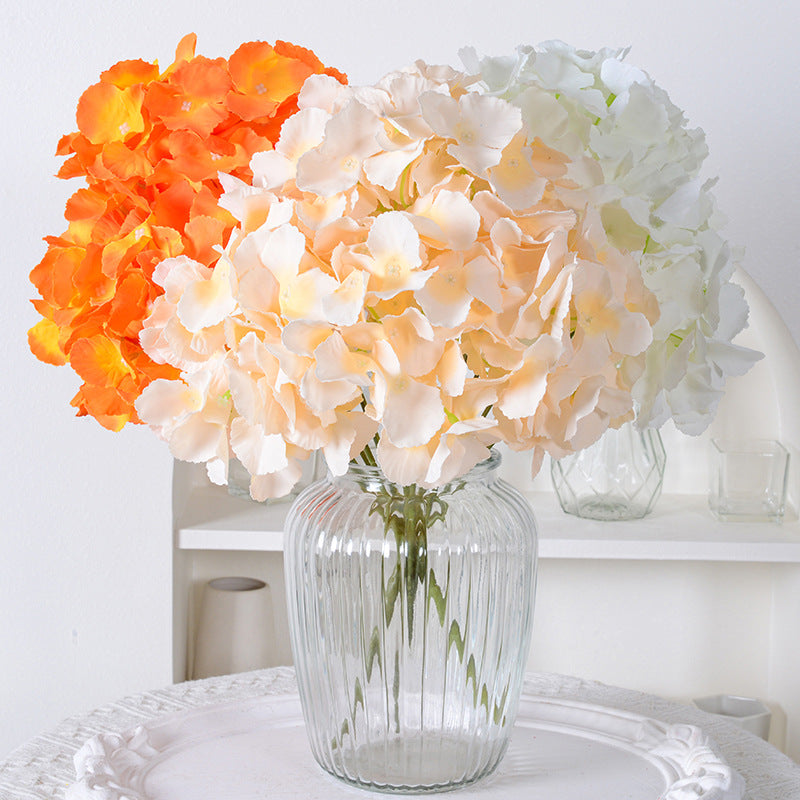 17.7 Inch Faux Silk Hydrangea Bush Bouquet Bulk Wholesale Artificial Flowers