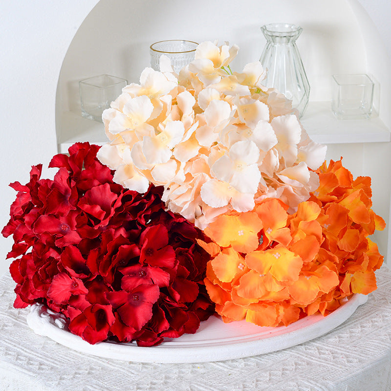 17.7 Inch Faux Silk Hydrangea Bush Bouquet Bulk Wholesale Artificial Flowers