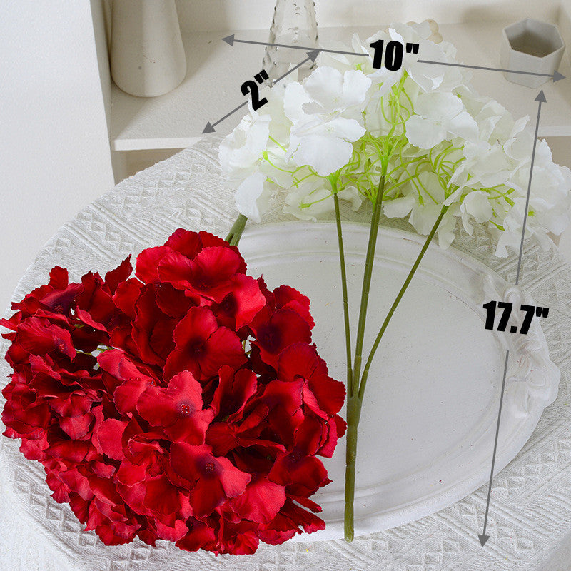 17.7 Inch Faux Silk Hydrangea Bush Bouquet Bulk Wholesale Artificial Flowers