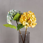 Silk Hydrangea Flowers with Stems and Leaves, 10 Pcs, Artificial Floral Arrangement for Home Wedding Party Table Decor