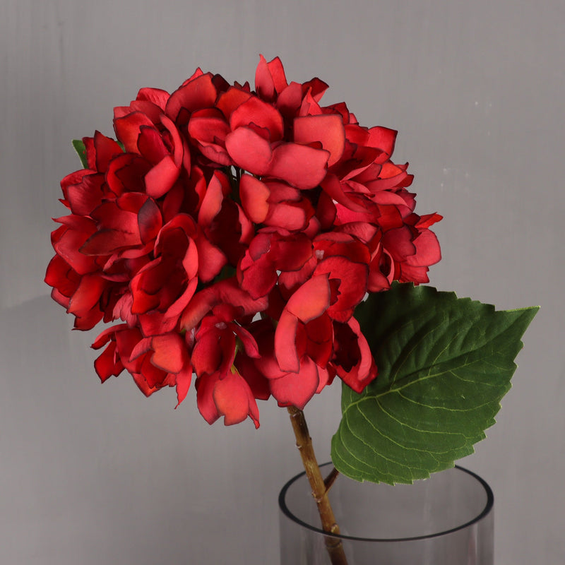 Silk Hydrangea Flowers with Stems and Leaves, 10 Pcs, Artificial Floral Arrangement for Home Wedding Party Table Decor