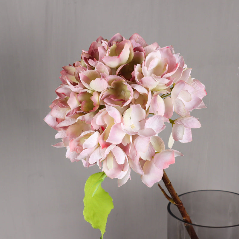 Silk Hydrangea Flowers with Stems and Leaves, 10 Pcs, Artificial Floral Arrangement for Home Wedding Party Table Decor